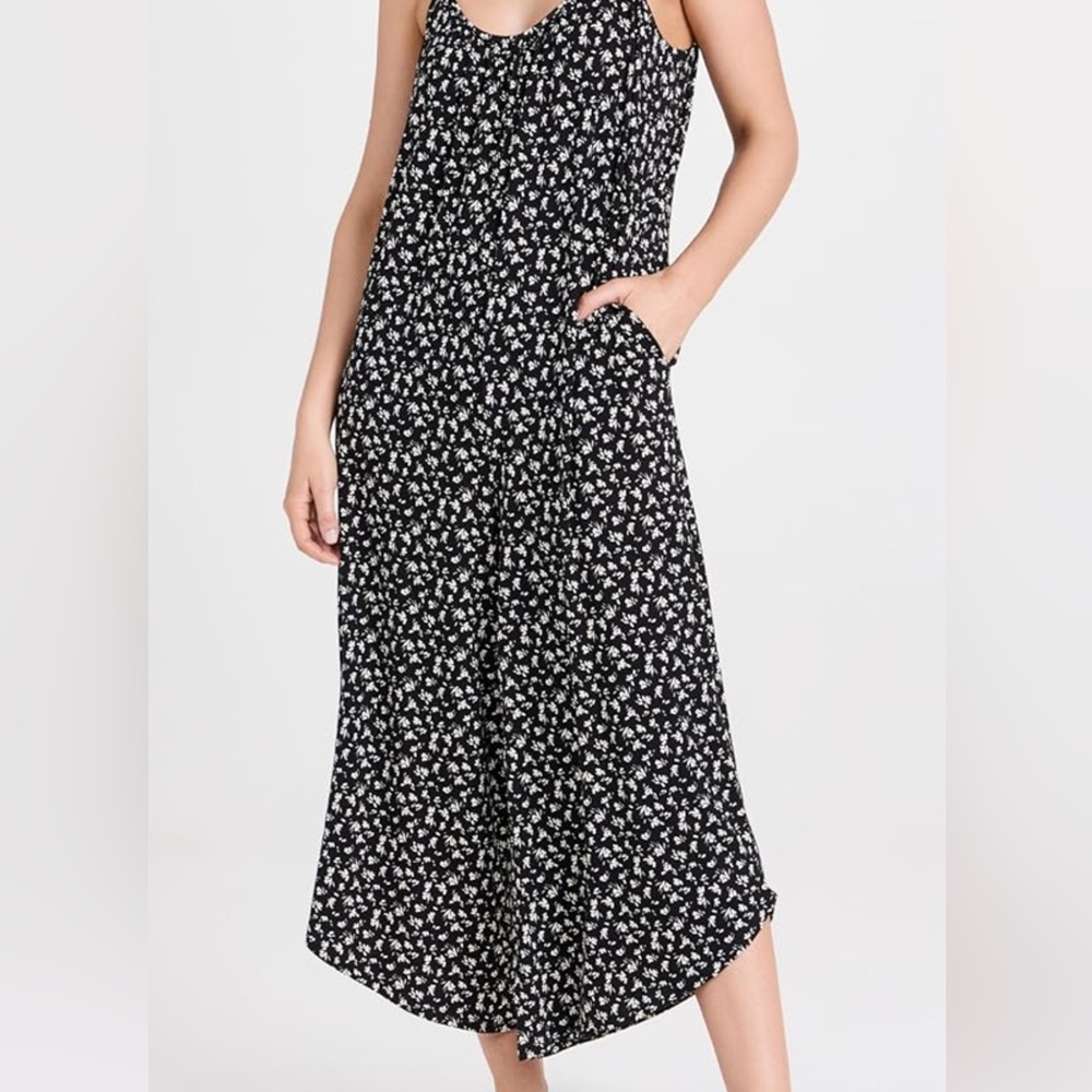 Z Supply Black & White Floral Jumpsuit Romper
